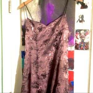 Vintage prom dress with velvet floral design